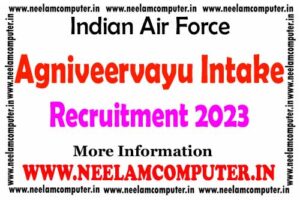 Read more about the article IAF Agniveervayu Intake Recruitment 2023