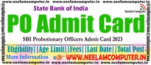 Read more about the article SBI PO Admit Card 2023