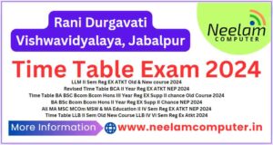 Read more about the article RDVV Jabalpur Exam 2024 Time Table Released