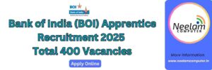 Read more about the article Bank of India Apprentice Recruitment 2025