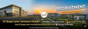 Read more about the article IIIT Bhopal Junior Technician Recruitment 2026