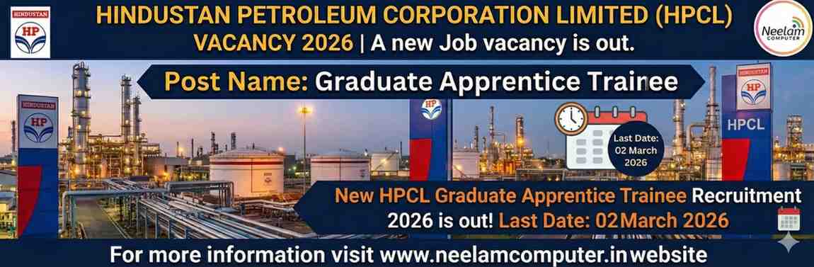 You are currently viewing HPCL Graduate Apprentice Trainee Vacancy 2026