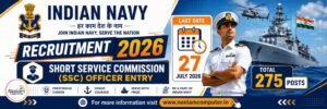 Read more about the article Indian Navy SSC Officer Recruitment 2026